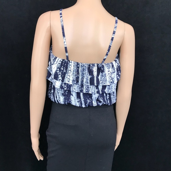 Paper Scissors Spaghetti Strap Ruffled Crop Top - Picture 4 of 7